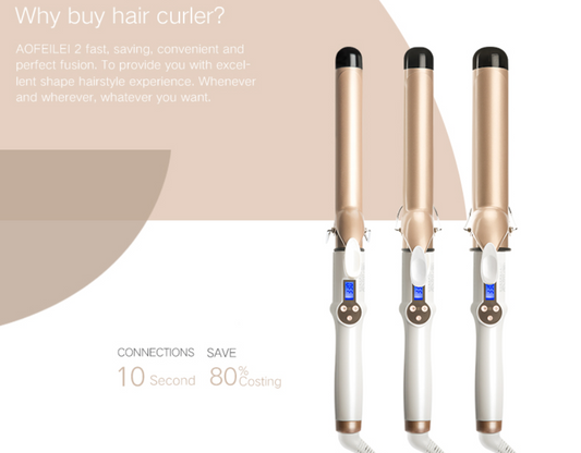 Hair Curler Lcd Curling Iron